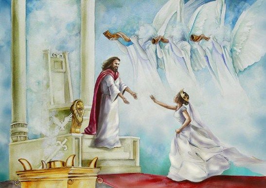 Jesus Christ the heavenly bridegroom crowning the church bride at rapture He is the good shepherd of the sheep shed His blood for your sins on the cross and by His stripes you are healed
